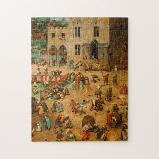 Pieter Bruegel長老 – 子供のゲーム(1560) ジグソーパズル (縦)