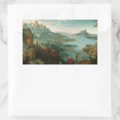 Pieter Bruegel – エジプトへのフライトで風景 長方形シール (バッグ)