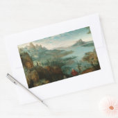 Pieter Bruegel – エジプトへのフライトで風景 長方形シール (封筒)