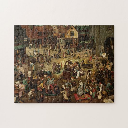 PIETER BRUEGEL -戦いカーニバル間のそして貸される ジグソーパズル (横)