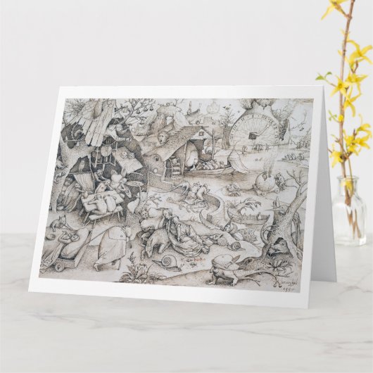 Pieter Bruegel, Desidia （スロス） カード (黄色い花)