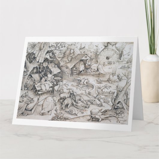 Pieter Bruegel, Desidia （スロス） カード (正面)