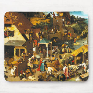 Pieter Bruegel Netherlandishの諺のマウスパッド マウスパッド
