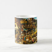Pieter Bruegel Netherlandishの諺のマグ コーヒーマグカップ (中央)