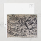 Pieter Bruegel the Elderによる怠惰 ポストカード (正面/裏面)