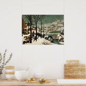 Pieter Bruegel the Elderによる雪の中のハンター ポスター (キッチン)