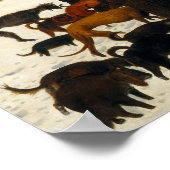 Pieter Bruegel the Elderによる雪の中のハンター ポスター (角)
