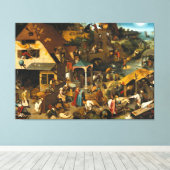 Pieter Bruegel the Elder -オランダ諺 キャンバスプリント (インサイチュ (ウッドフロア))