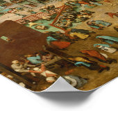 Pieter Bruegel the Elder – 子供のゲーム ポスター (角)
