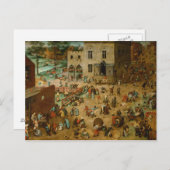Pieter Bruegel the Elder – 子供のゲーム ポストカード (正面/裏面)