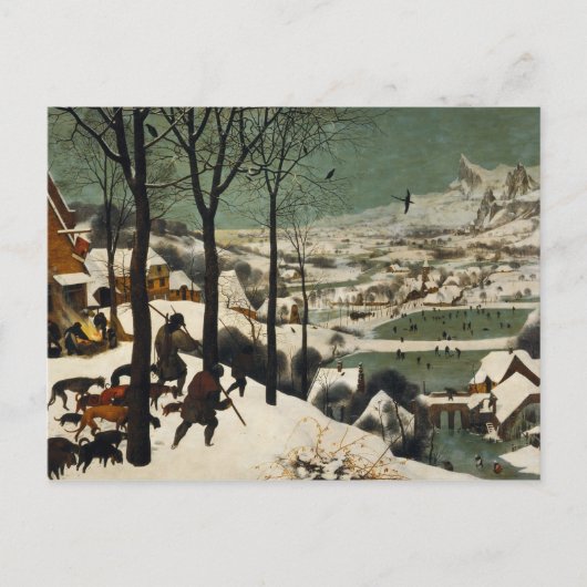 Pieter Bruegel The Elder – 雪の中でハンター ポストカード (正面)
