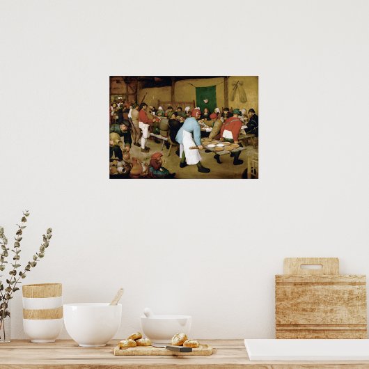 Pieter Bruegel the Elder Peasant Wedding ポスター (キッチン)