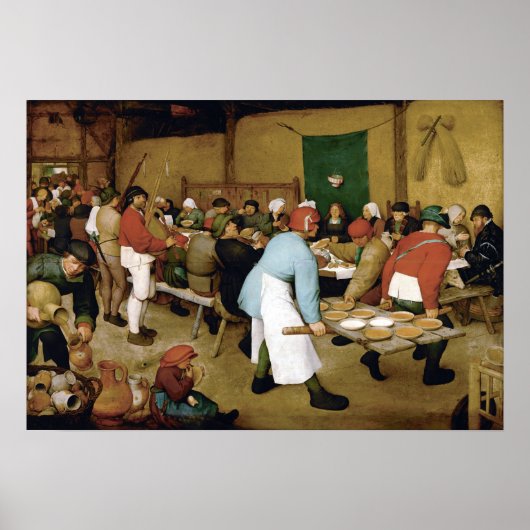 Pieter Bruegel the Elder Peasant Wedding ポスター (正面)