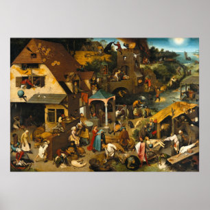 Pieter Bruegel the Elder - The Dutch Proverbs ポスター