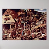 Pieter Bruegel the Elder - The Dutch proverbs ポスター (正面)