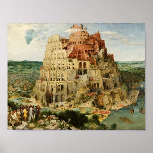 Pieter Bruegel the Elder - The Tower of Babel ポスター (正面)