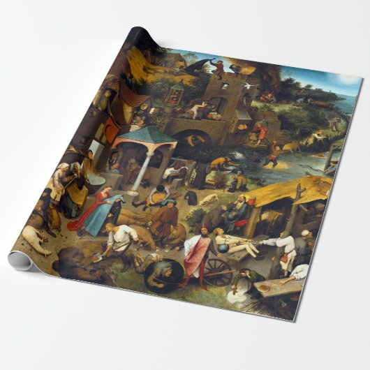 Pieter Brueghel Netherlandishの諺 ラッピングペーパー (アンロールド)