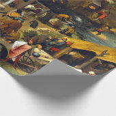 Pieter Brueghel Netherlandishの諺 ラッピングペーパー (角)