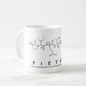 Pietrekペプチド名mug コーヒーマグカップ (正面左)