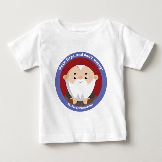 PietrelcinaのSt PIO ベビーTシャツ (正面)