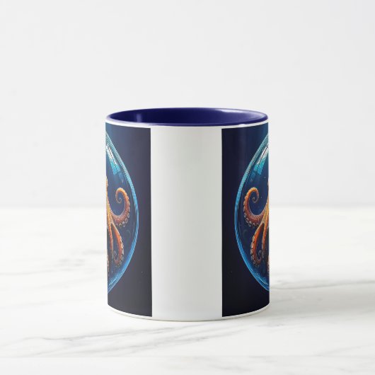 Pieuvre dans une bulle マグカップ (中央)