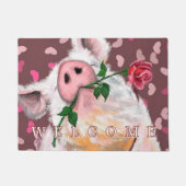 Pigおもしろい形式 – ようこそ ドアマット (正面)