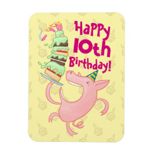 Pigおもしろい Add The Age Giantお誕生日ケーキ漫画 マグネット