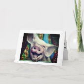 PIGが言うおもしろい**大人の誕生日**ユーモア カード (正面)