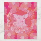 PiGの花 ワインラベル (シングルラベル)