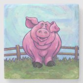Pigギフト&アクセサリー ストーンコースター (正面)