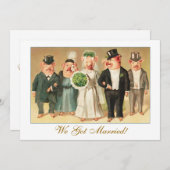 Pig結婚ブライダルパーティとフォーマルの発表 招待状 (正面/裏面)