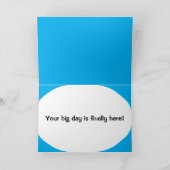 Pig飛んでいるの新郎新婦をカスタマイズ可能 カード (内部)