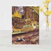 Pig、ブダペストグリーティングカード カード (黄色い花)