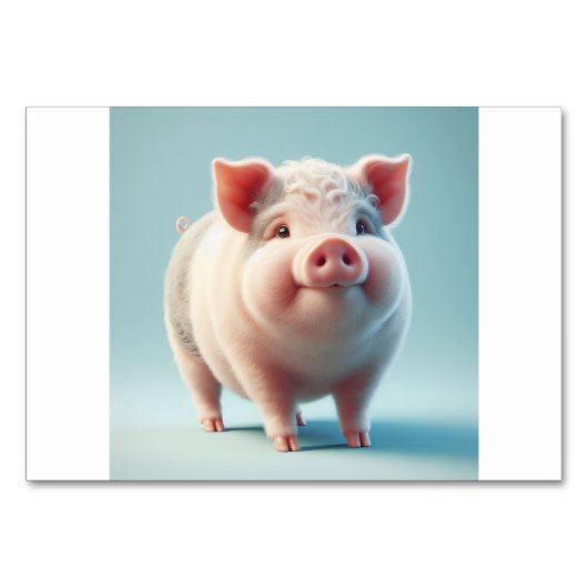 Pig (豚 / ぶた) – フラッ日本のシュカード テーブルナンバー (正面)