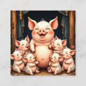  Pig Art – Mother & Piglets エンクロージャーカード (裏面)