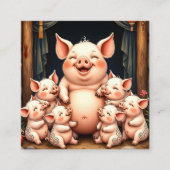  Pig Art – Mother & Piglets エンクロージャーカード (正面)