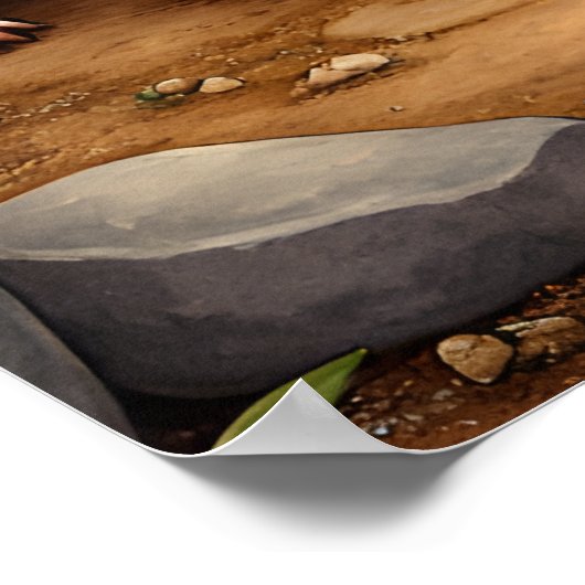  Pig Art – Mother & Piglets ポスター (角)