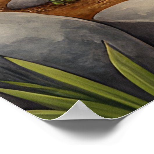  Pig Art – Mother & Piglets ポスター (角)