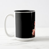 Pig Artwork – Mother Pig & Piglets ツートーンマグカップ (左)