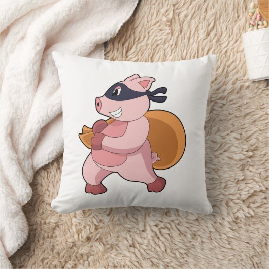Pig As Runner クッション (ブランケット)