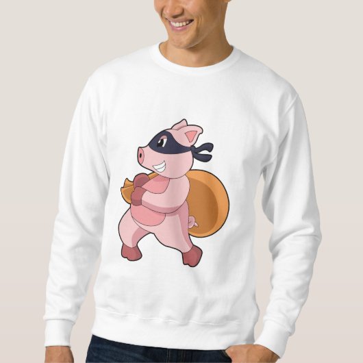 Pig As Runner スウェットシャツ (正面)