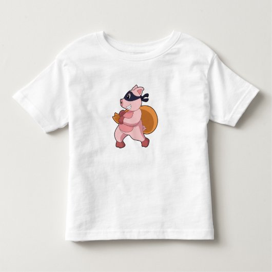 Pig As Runner トドラーTシャツ (正面)