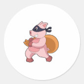 Pig As Runner ラウンドシール (正面)