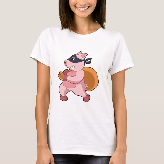Pig As Runner Tシャツ (正面)