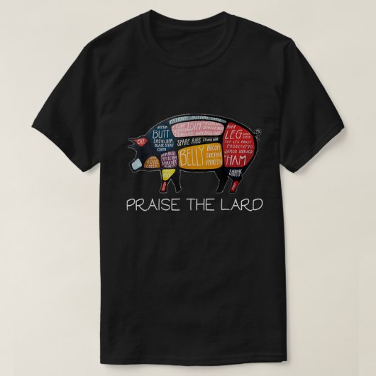 PIG BACON  Funny Praise The Lard Tee Tシャツ (デザイン正面)