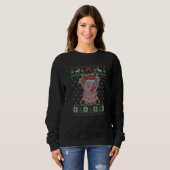 Pig Christmas Ugly Sweater Santa Pig  Xmas スウェットシャツ (正面フル)