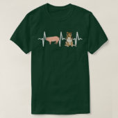 Pig Collie Heartbeat Dog Lover  Tシャツ (デザイン正面)
