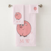 Pig Design Monogrammed バスタオルセット (インサイチュ)