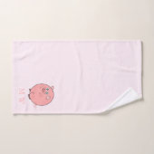 Pig Design Monogrammed バスタオルセット (ハンドタオル)