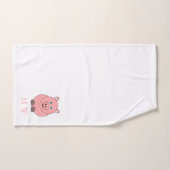 Pig Design Monogrammed バスタオルセット (ハンドタオル)